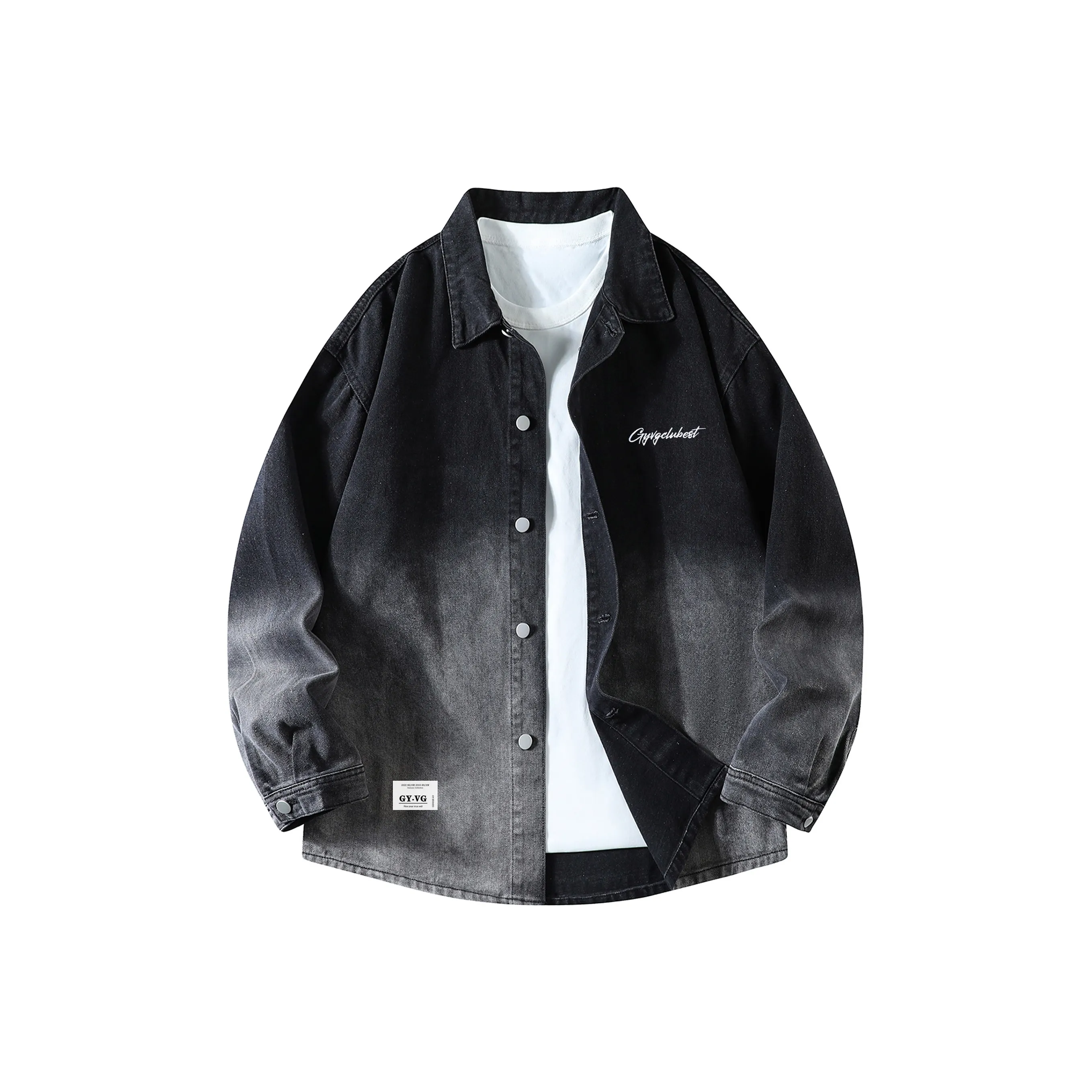 GY.VG Черная унисекс джинсовая куртка