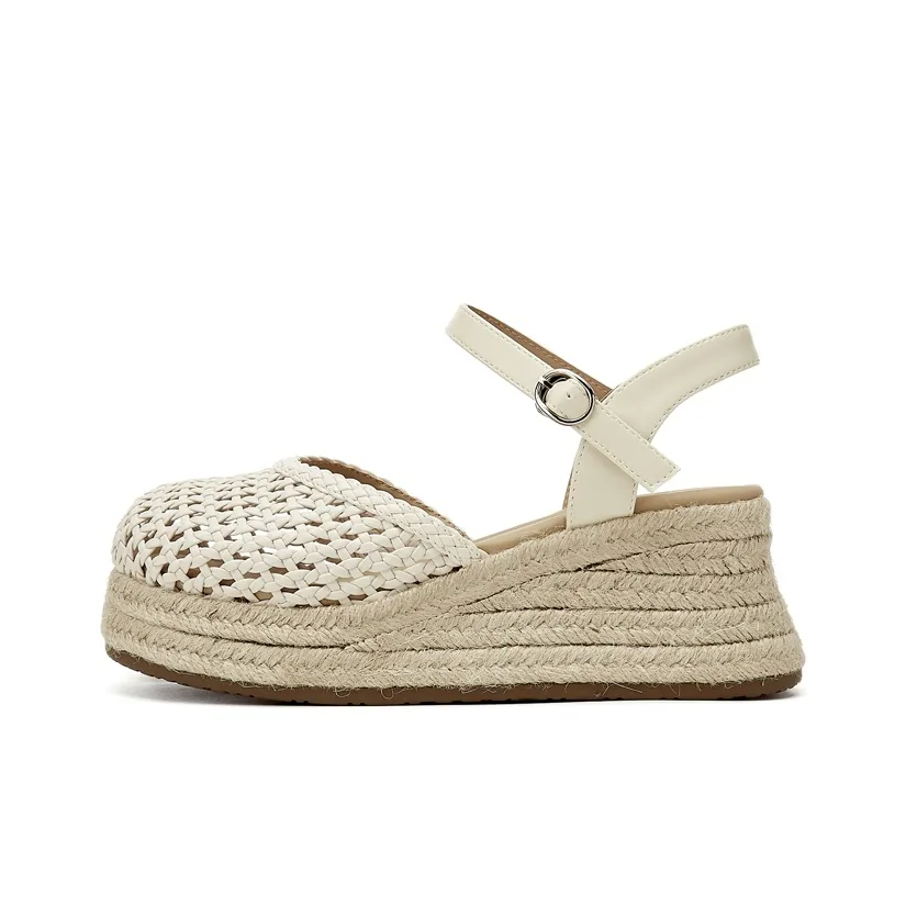 Jin Baichuan Клин-каблук Высокие каблуки Женские Бежевый