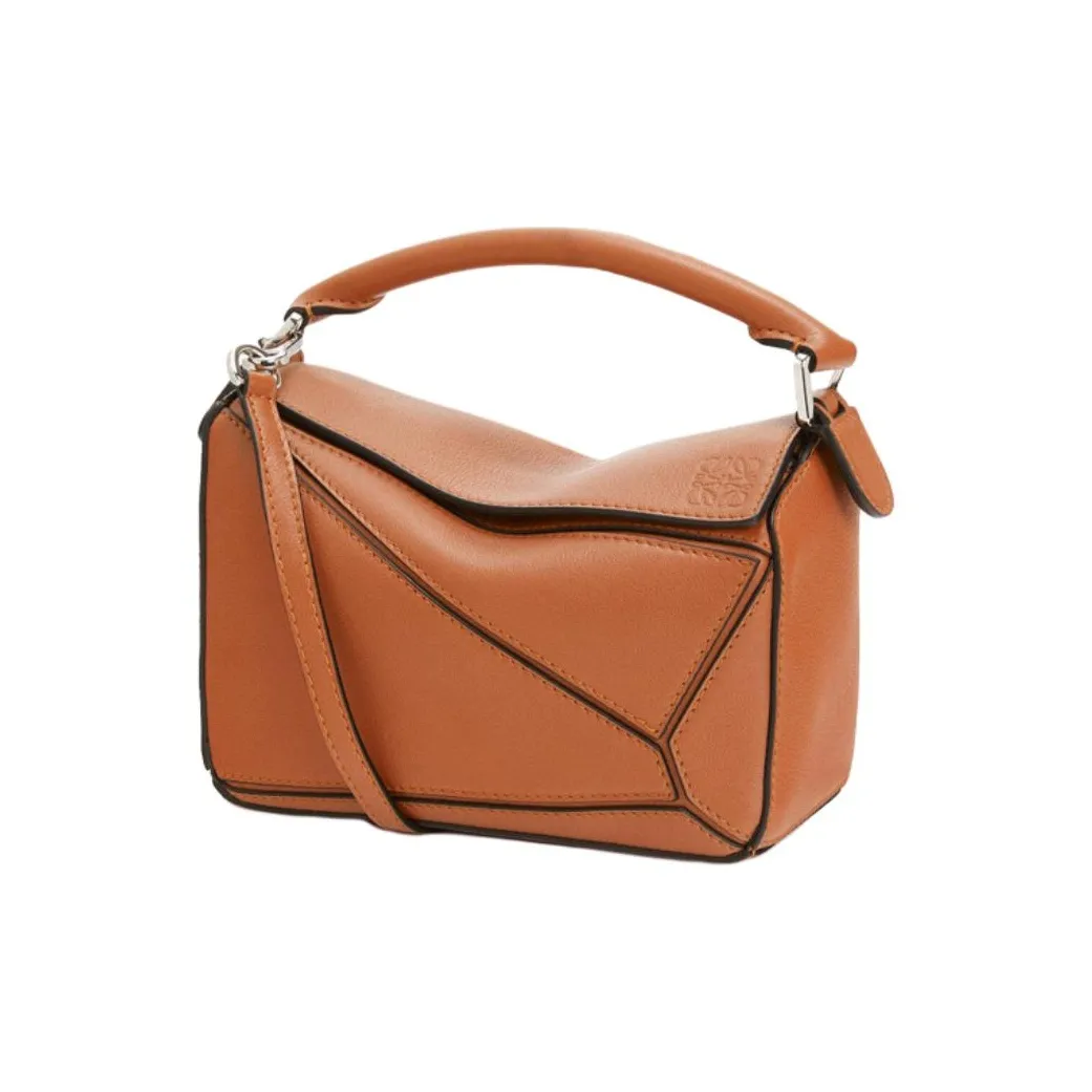 LOEWE Puzzle Bag In Classic Calfskin Mini Tan