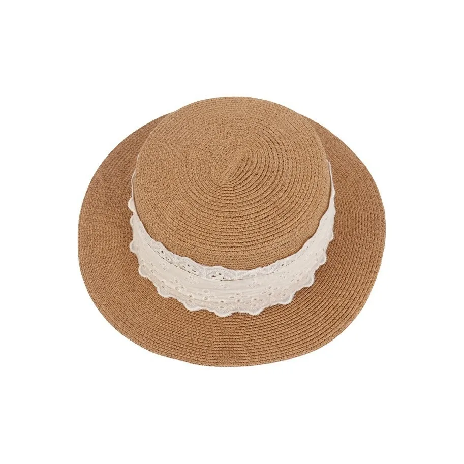 BOOLFEN Шляпа от солнца из соломенной плетени женская