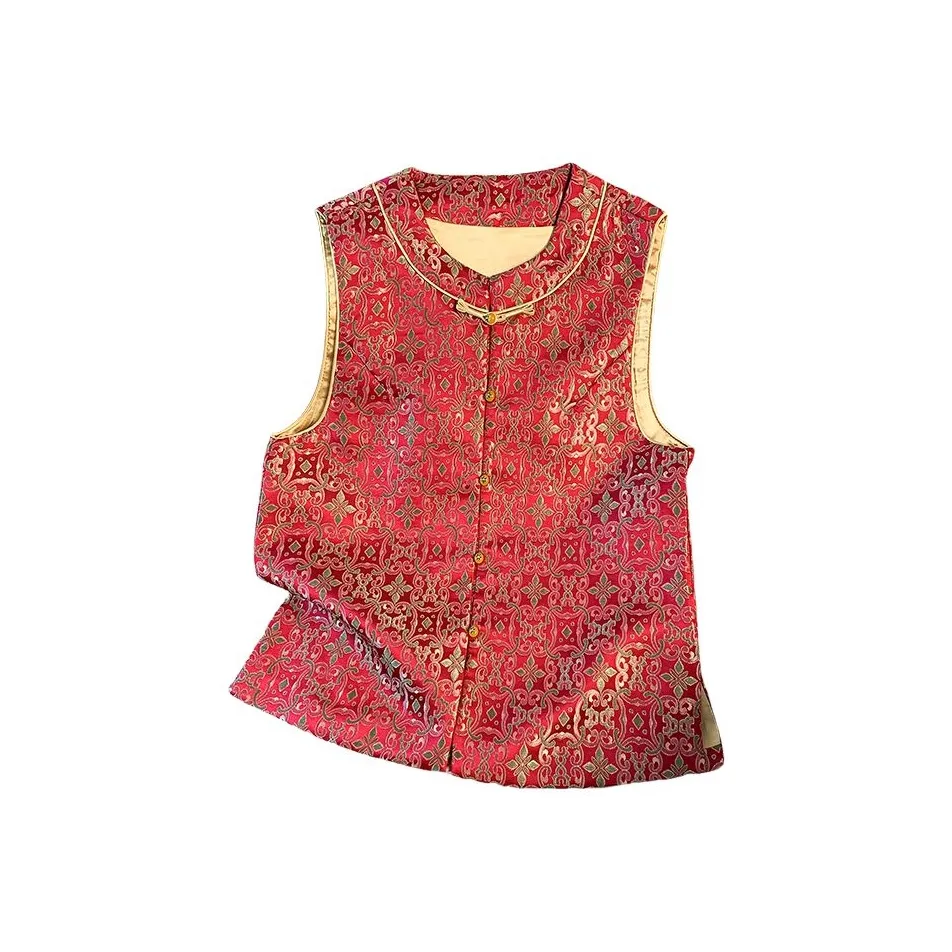 SONDR Красный Вышитая версия Жилет Женские Жилеты