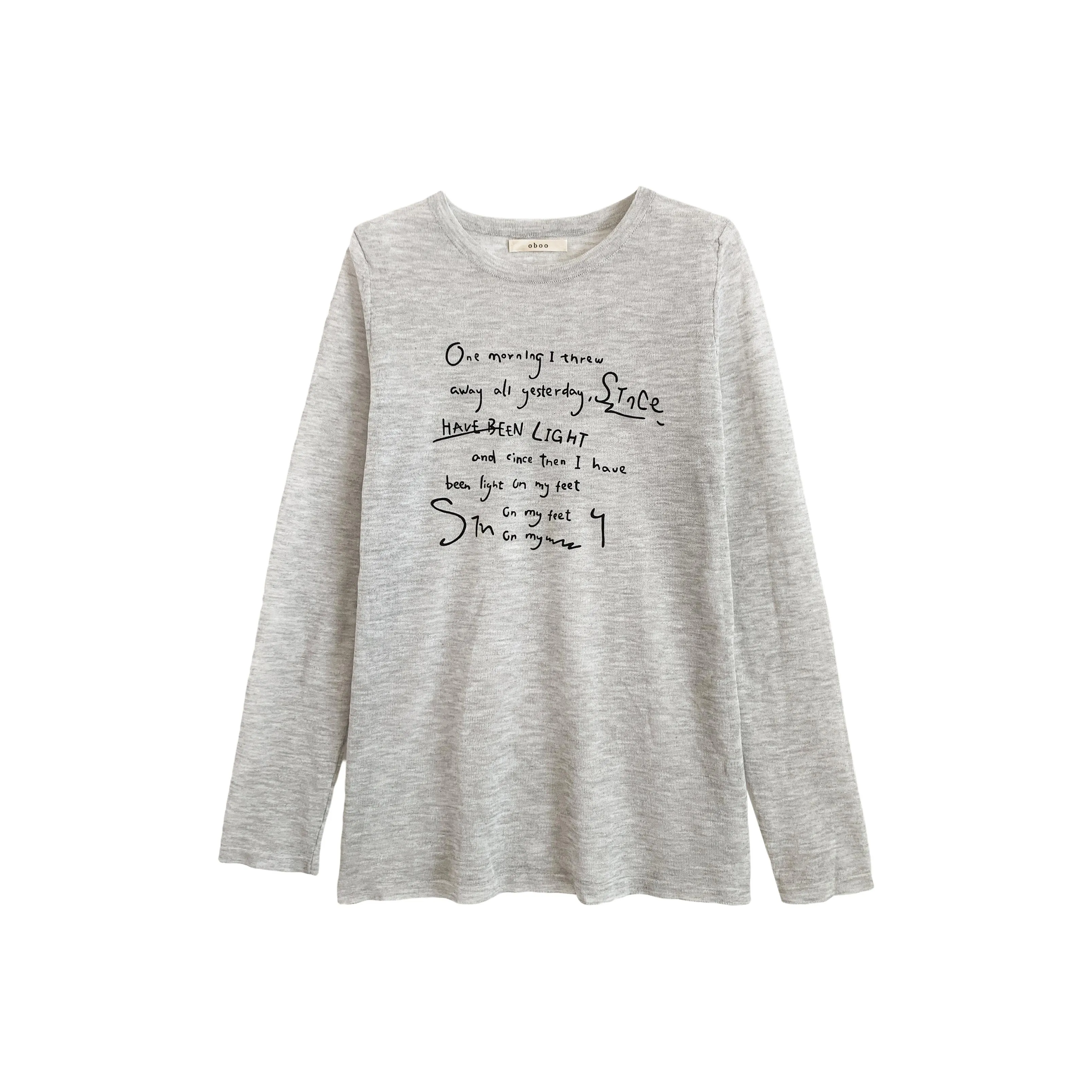 OUBO Серые Женские Футболки