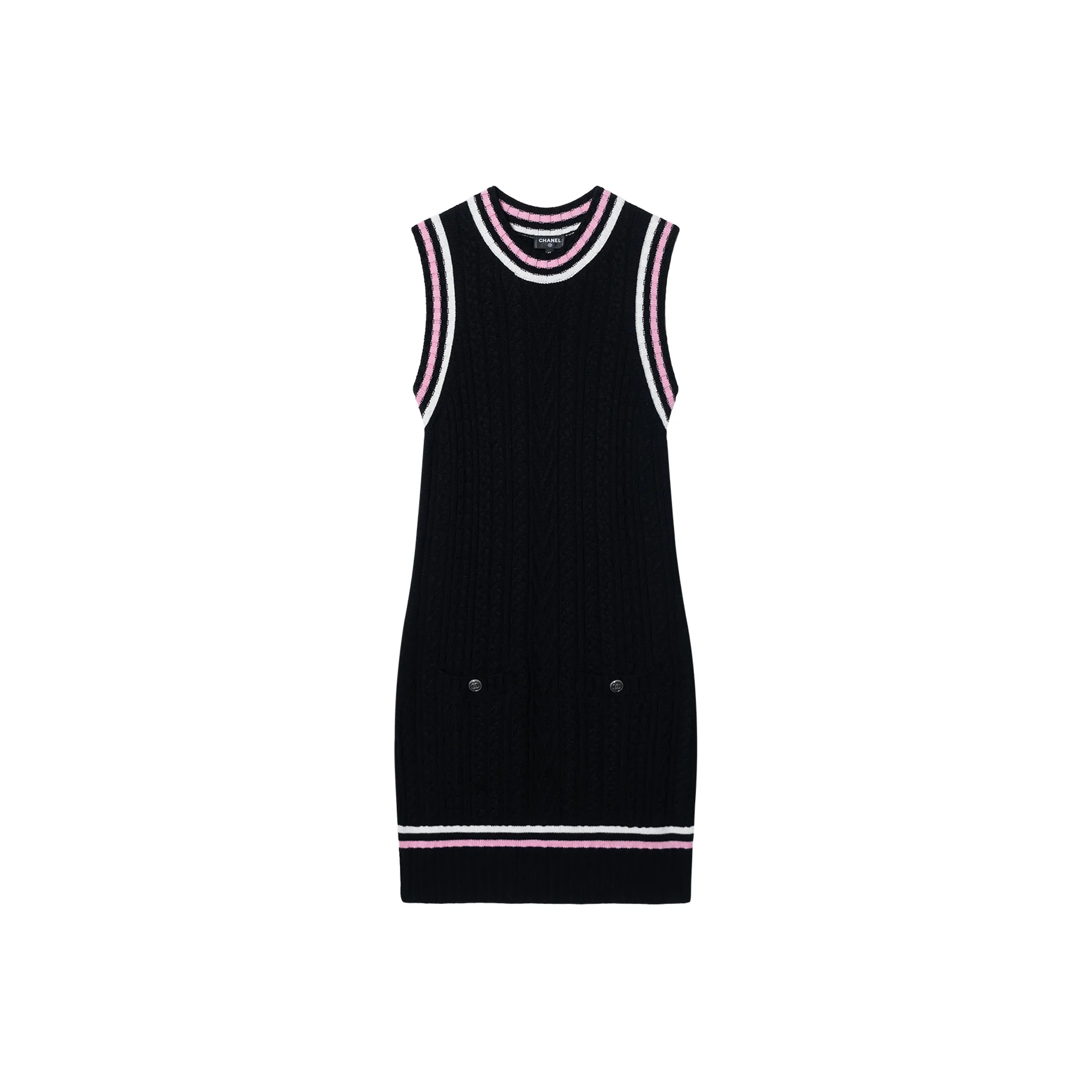 CHANEL SS23 Sleeveless Dress Women's Black