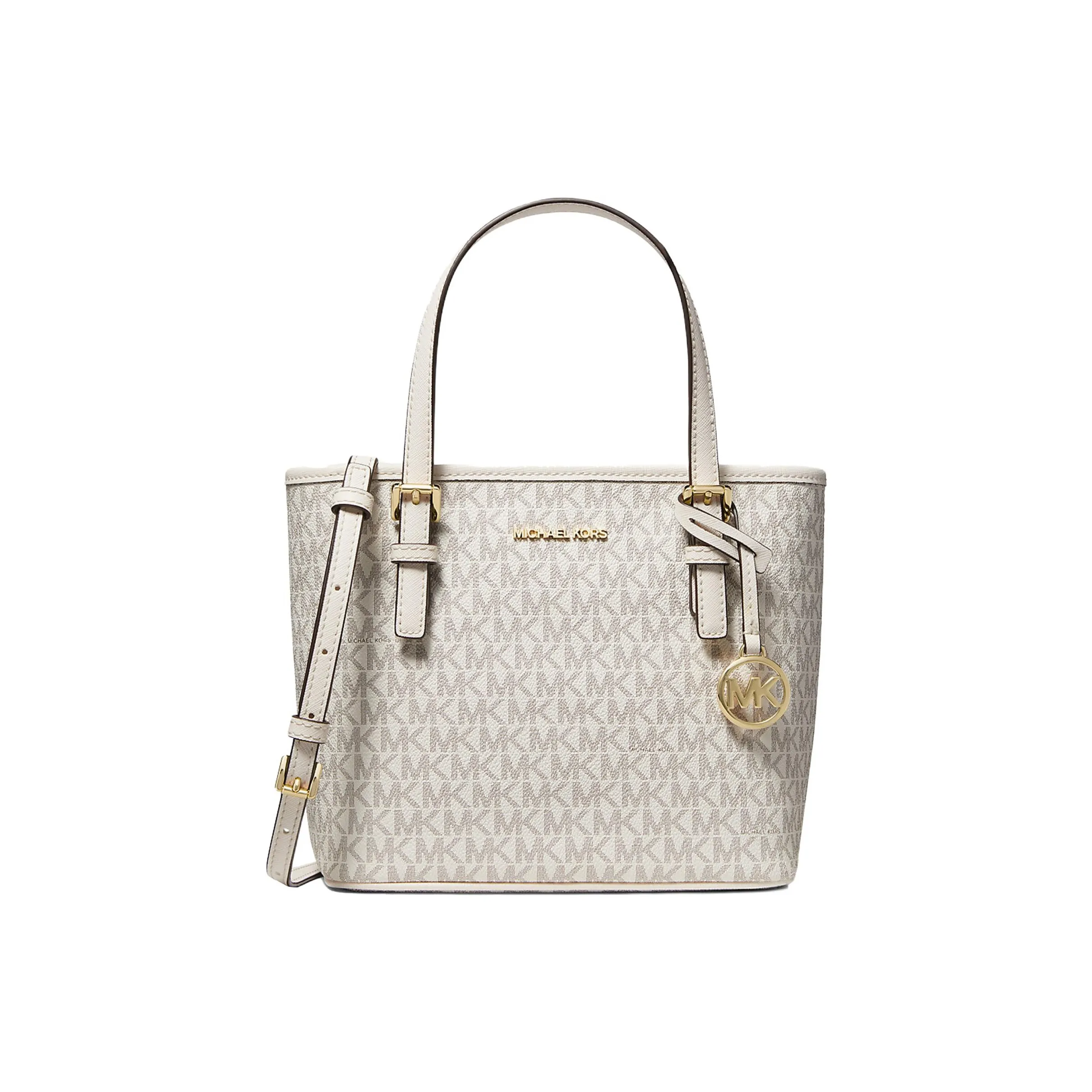 MICHAEL KORS Jet Set Leather Tote Bag Shopping Bag Shoulder Bag Crossbody Bag Handbag Mini Women's Cream White