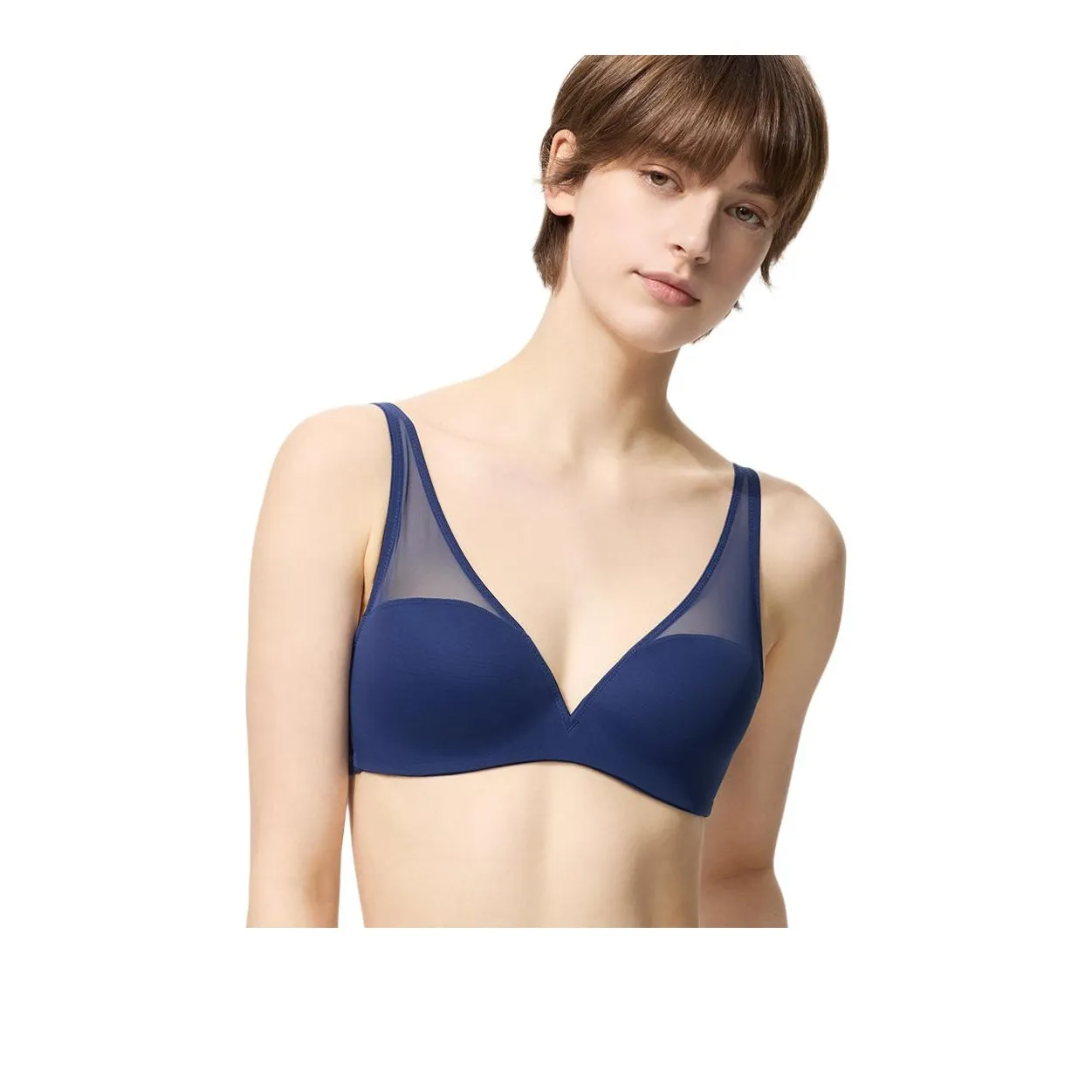 UNIQLO 67 Морской синий Женские Бюстгальтеры