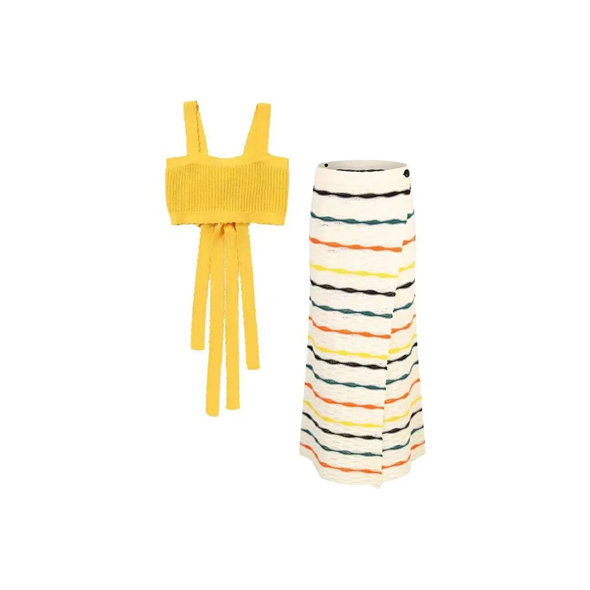 MISSHONEY MH Желтые Женские Комплекты с Юбкой