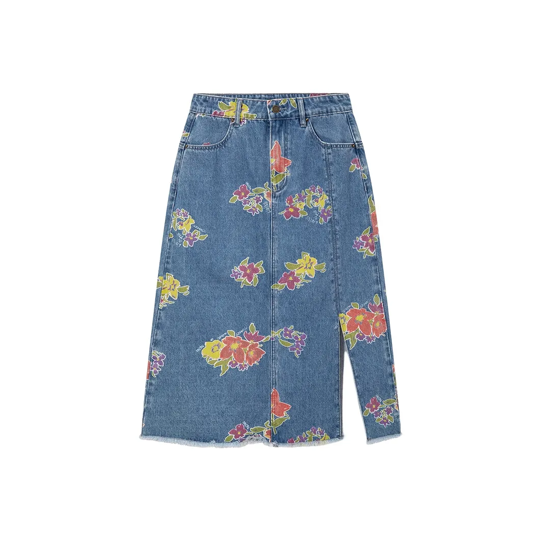 Desigual Denim Длинная Юбка Женская