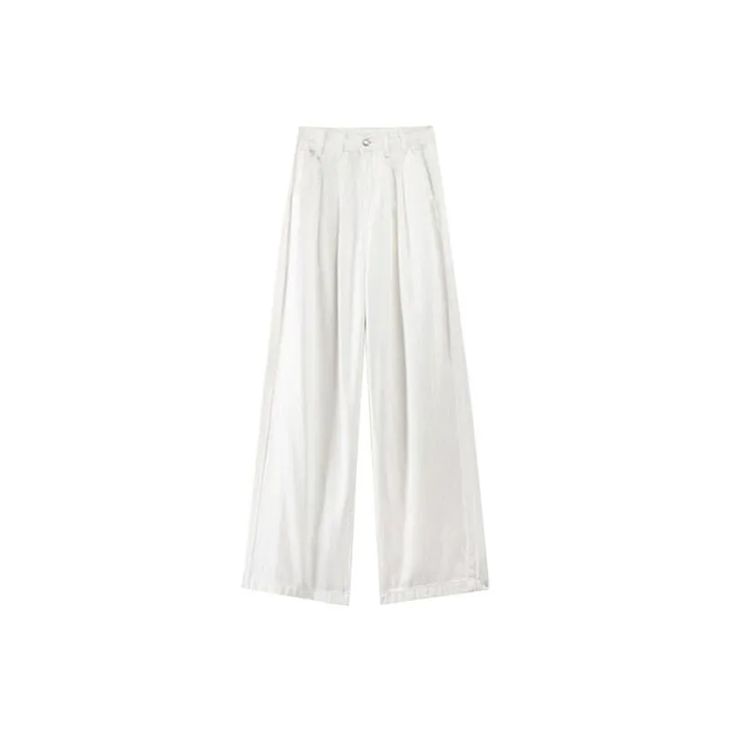 TIBINB Белые Женские Повседневные Брюки