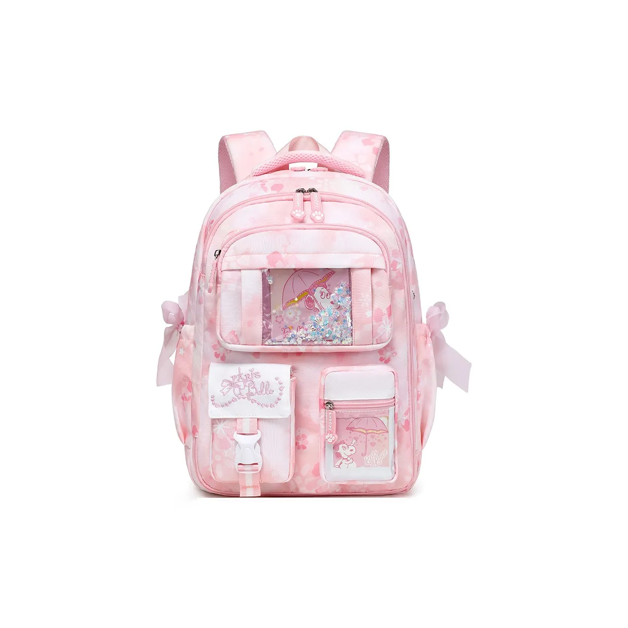 SNOOPY Полиэстер Материал Elementary School Student Backpack Детский Розовый Синий Фиолетовый