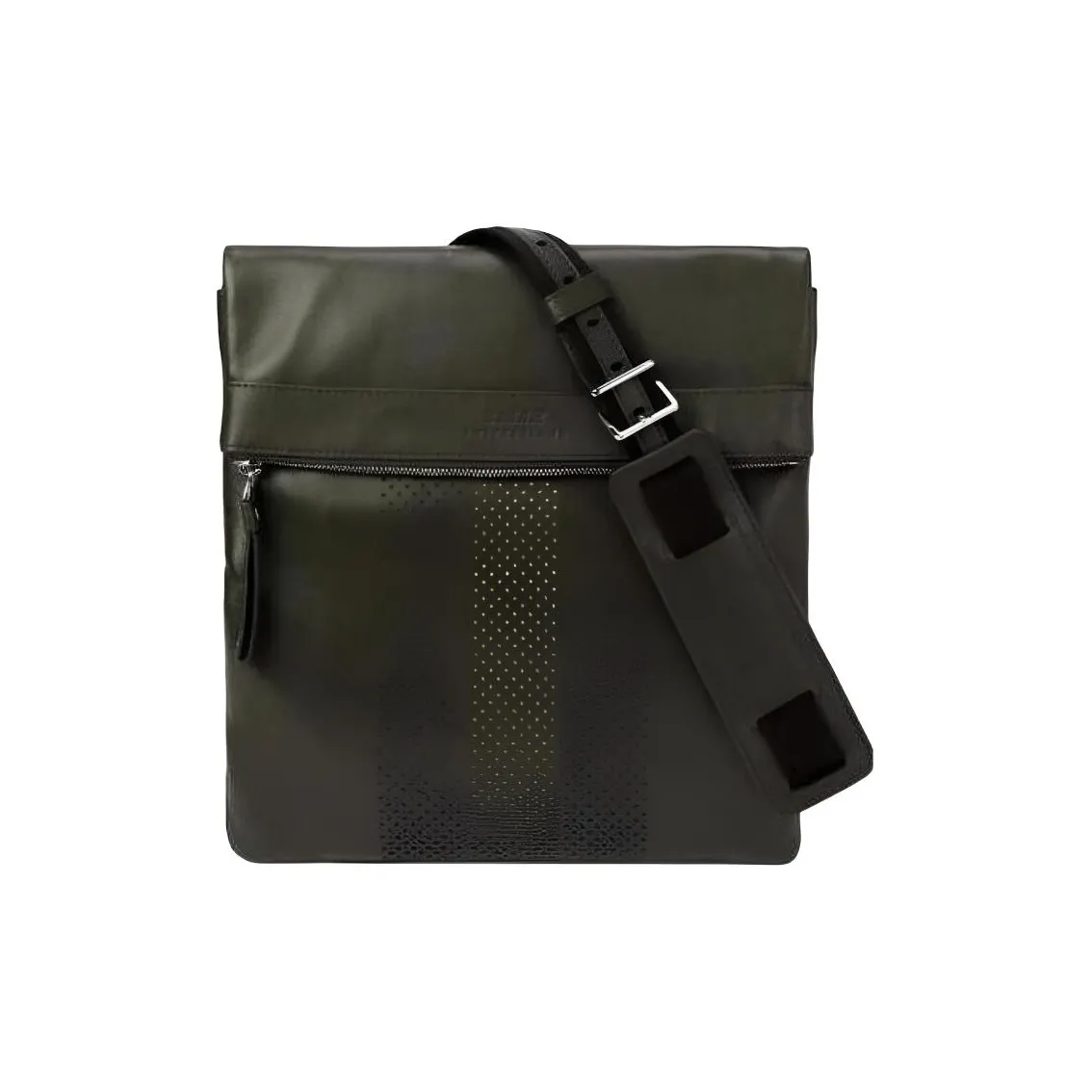 BALLY Genuine Leather Crossbody Bag, Shoulder Bag Men's Olive Green