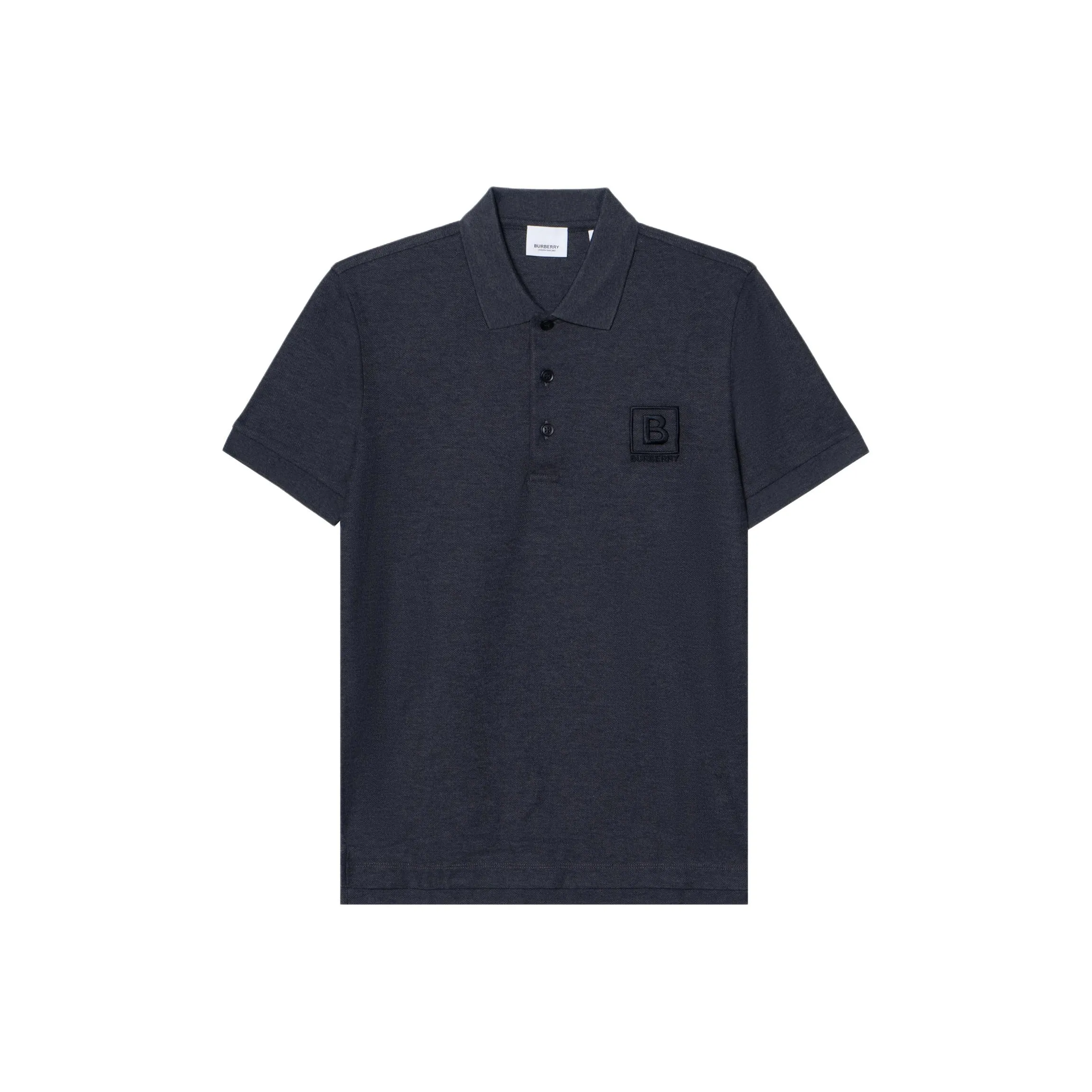 Burberry Men Cotton With Spandex Short Sleeve Polo Black