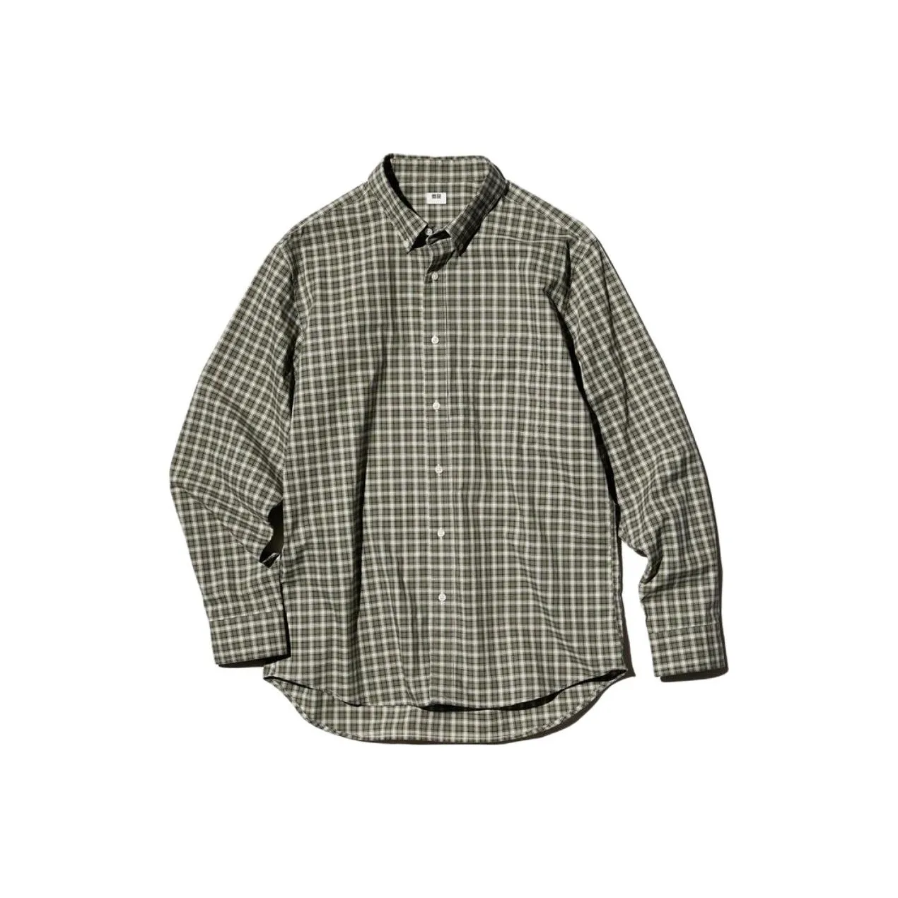 UNIQLO Оливковая унисекс рубашка