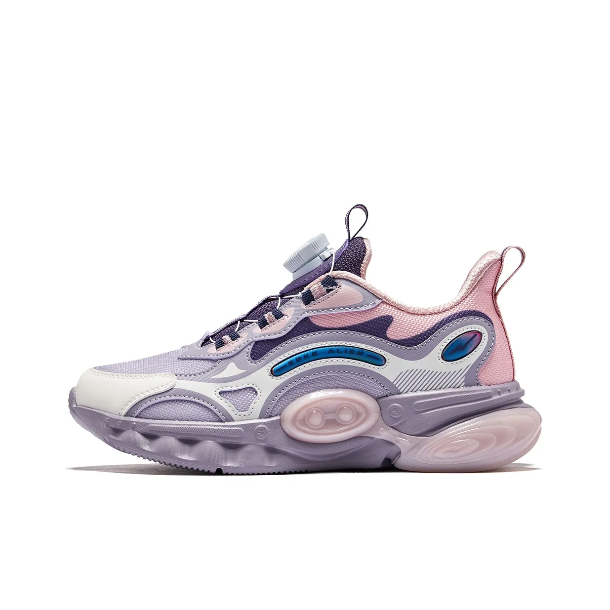 ERKE KIDS Легкие амортизаторы низкий топ детские беговые кроссовки фиолетово-розовые для подростков