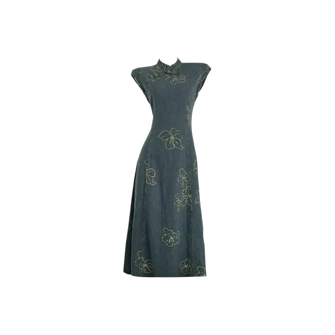 IQC Джинсовые Винтажные Синие Женские Платья Без Рукавов