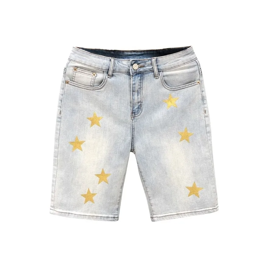 GEOGRE ALEX Blue Men's Denim Shorts GEOGRE ALEX Синий Мужские Джинсовые Шорты