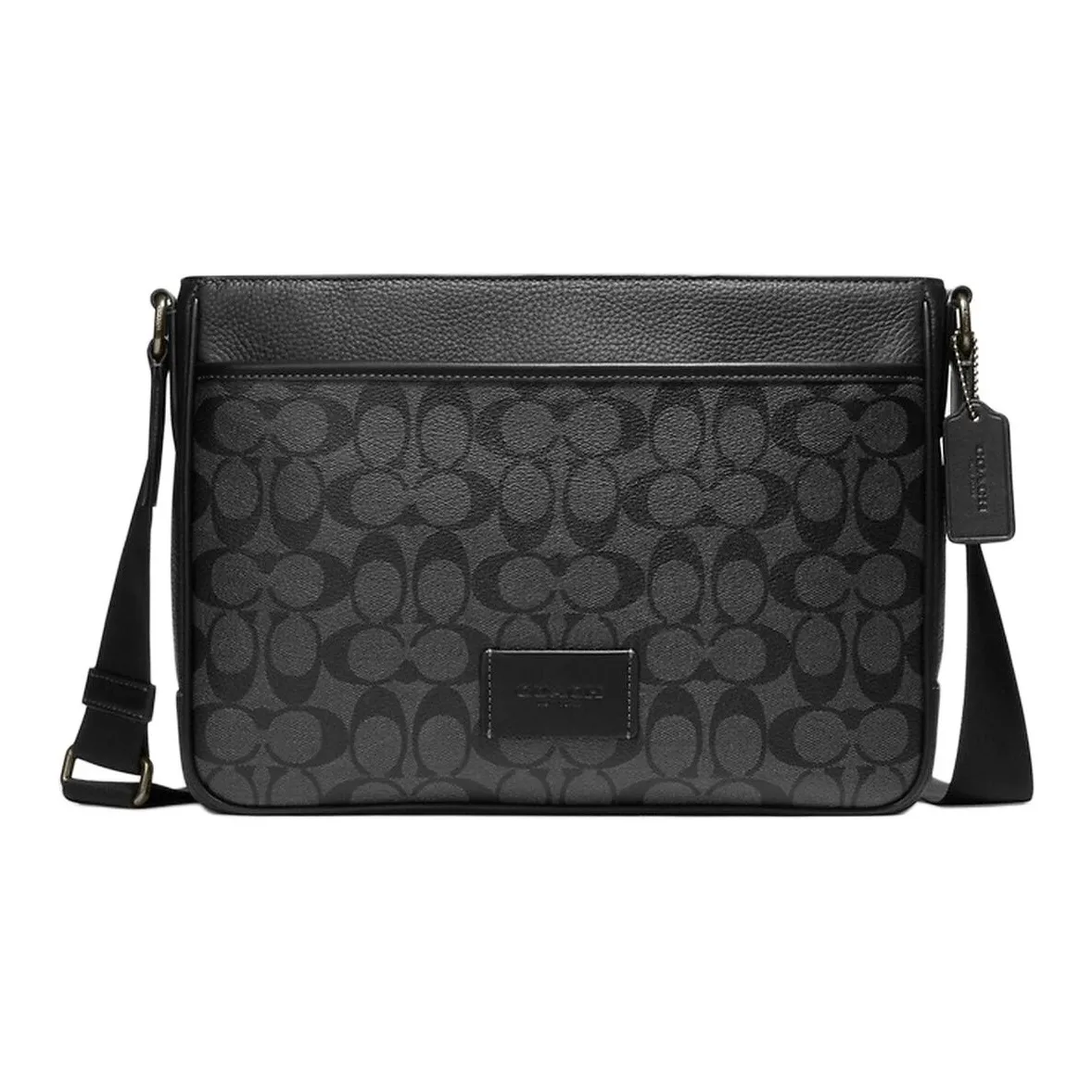 COACH DISTRICT PVC Shoulder Bag, Crossbody Bag Tubas Men's Black