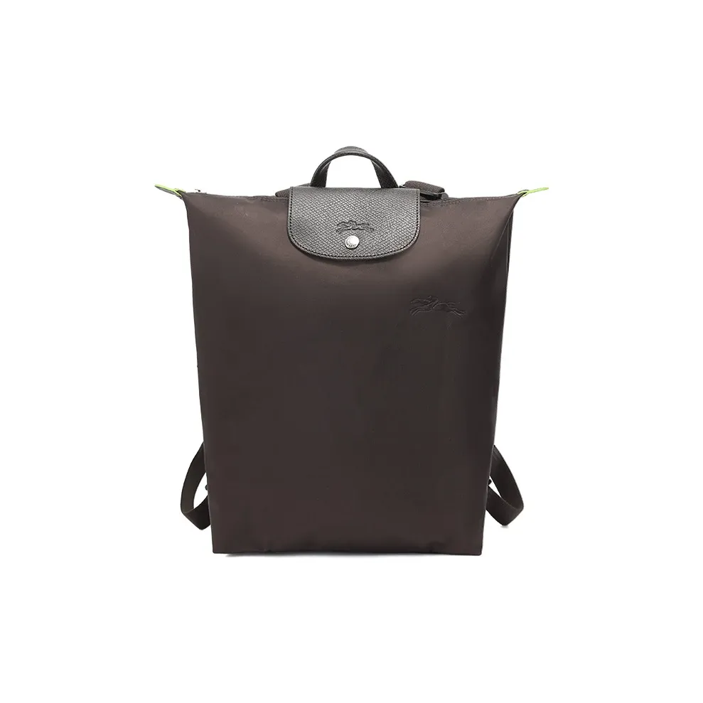 LONGCHAMP Le Pliage Green Переработанный Холст Carry Рюкзак Средний Женский Mocha