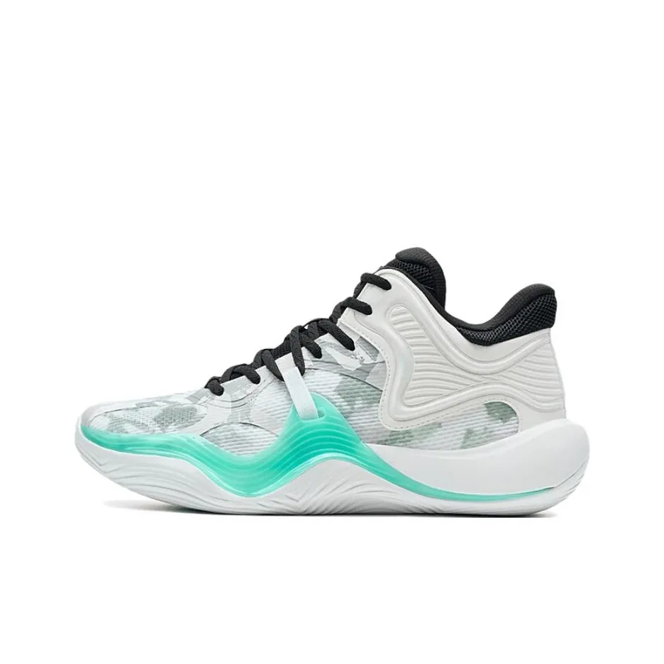 XTEP Chain Battle 3 Баскетбольные кроссовки MID Топ Классический Белый Лунный камень Серый Мужской