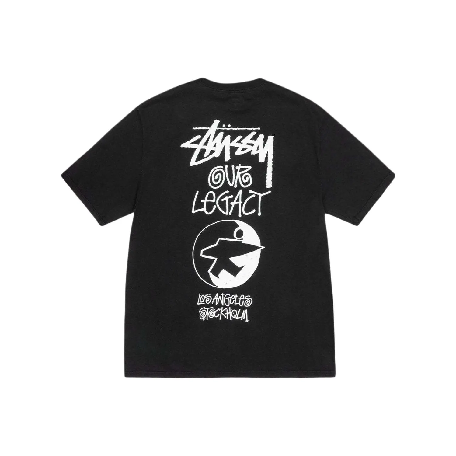 Stussy X Our Legacy SS25 Work SHOP SURFMAN Tee ПИГМЕНТ Окрашенный T Рубашка Унисекс