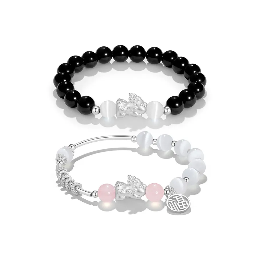ZSY Sterling Silver Jade Bracelets Unisex