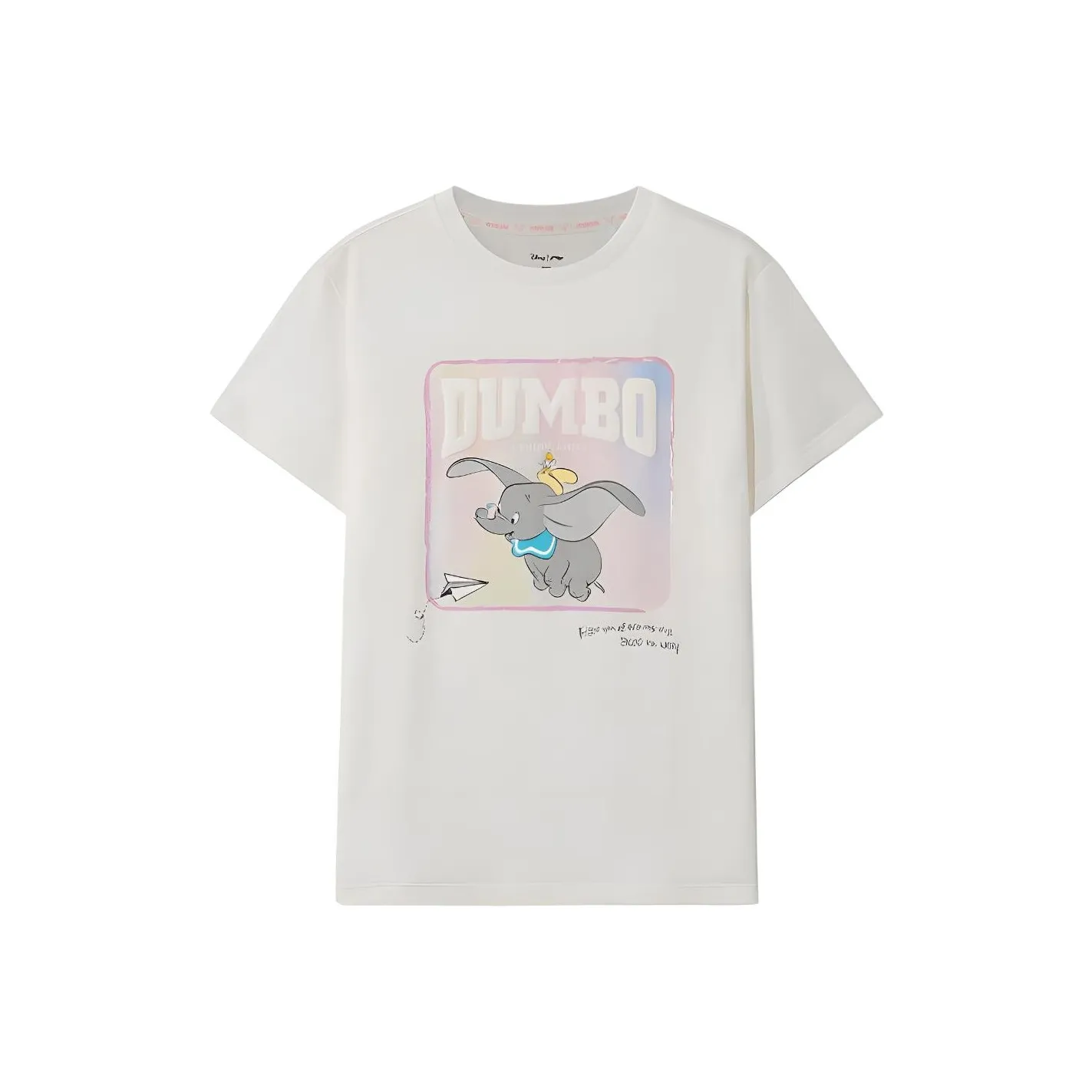 LiNing x Disney Рукав с спущенным плечом T-рубашка Женская Белая