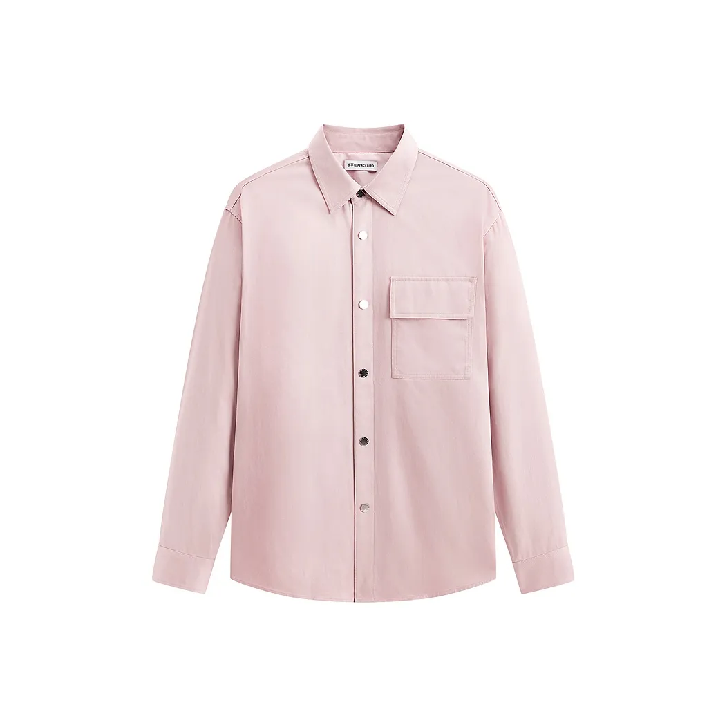 PEACEBIRD MEN Лиоцелл Однотонная Верхняя одежда Рубашка Мужская