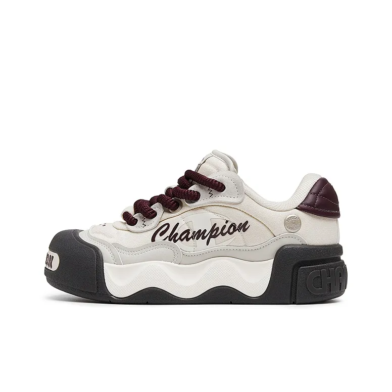 Champion Low Sugar Пухлые туфли Balance Low Топ Кроссовки для скейтбординга Женские Linen Бордовый