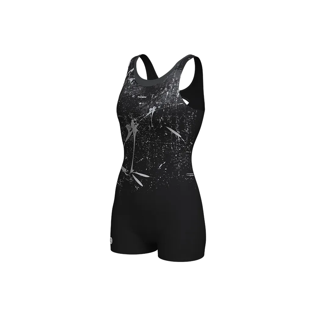 TOSWIM Ван-Пис Купальник Женская Серебряная Звезда Чернила