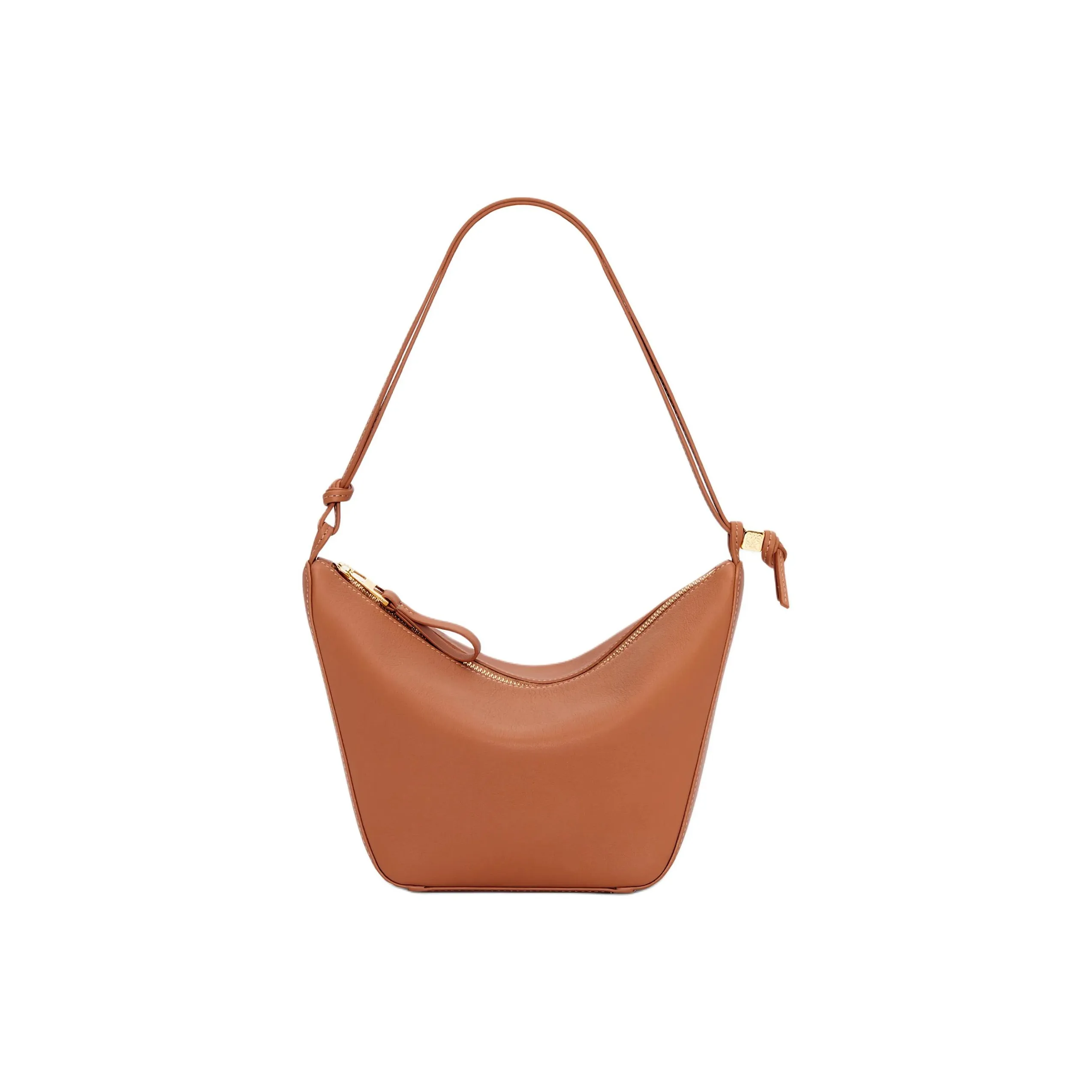 LOEWE Hammock Hobo Cow Leather Hobo Bag Handbag Shoulder Bag Mini Women's Tan