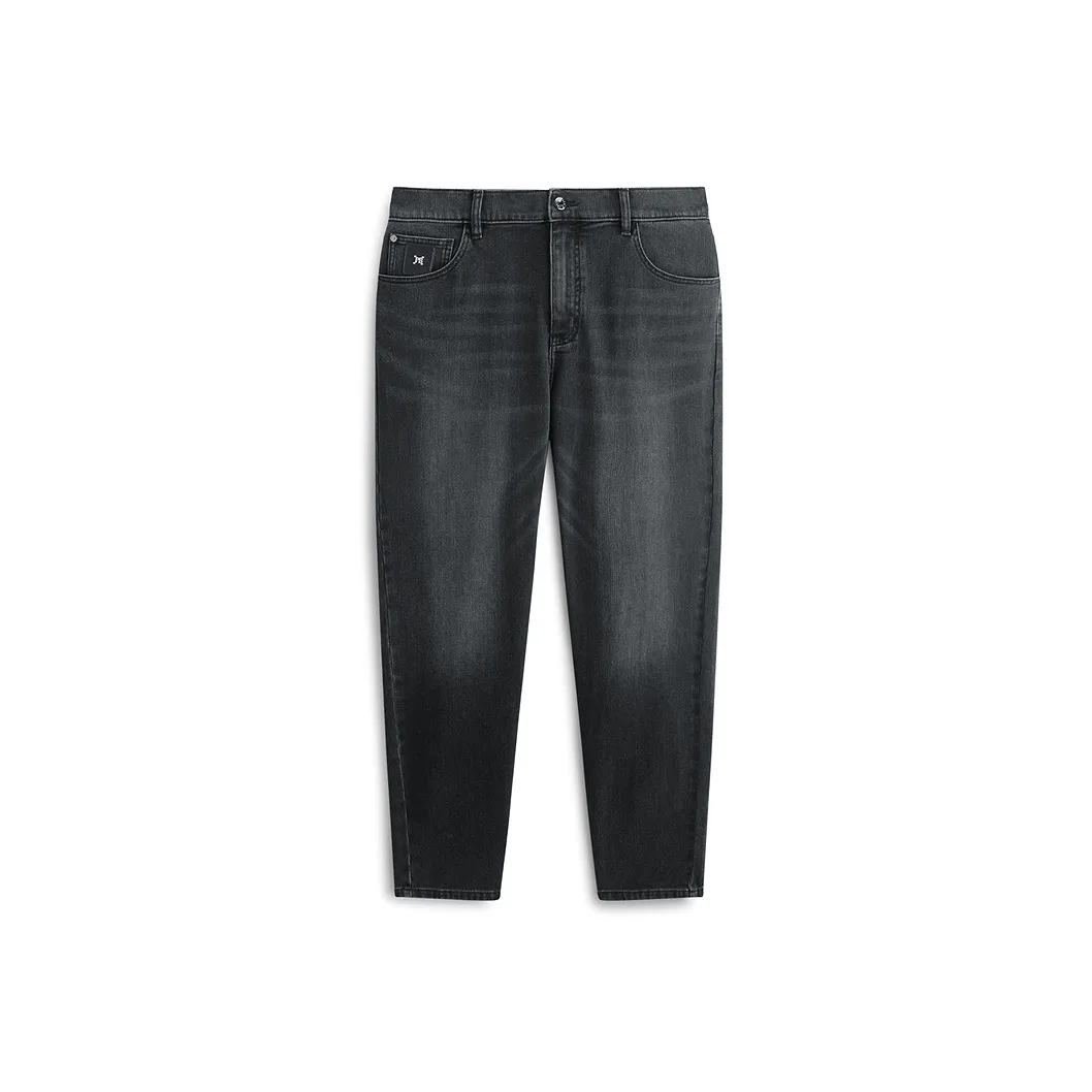 PEACEBIRD MEN Американский винтаж модный повседневный темно-серый джинсы мужской