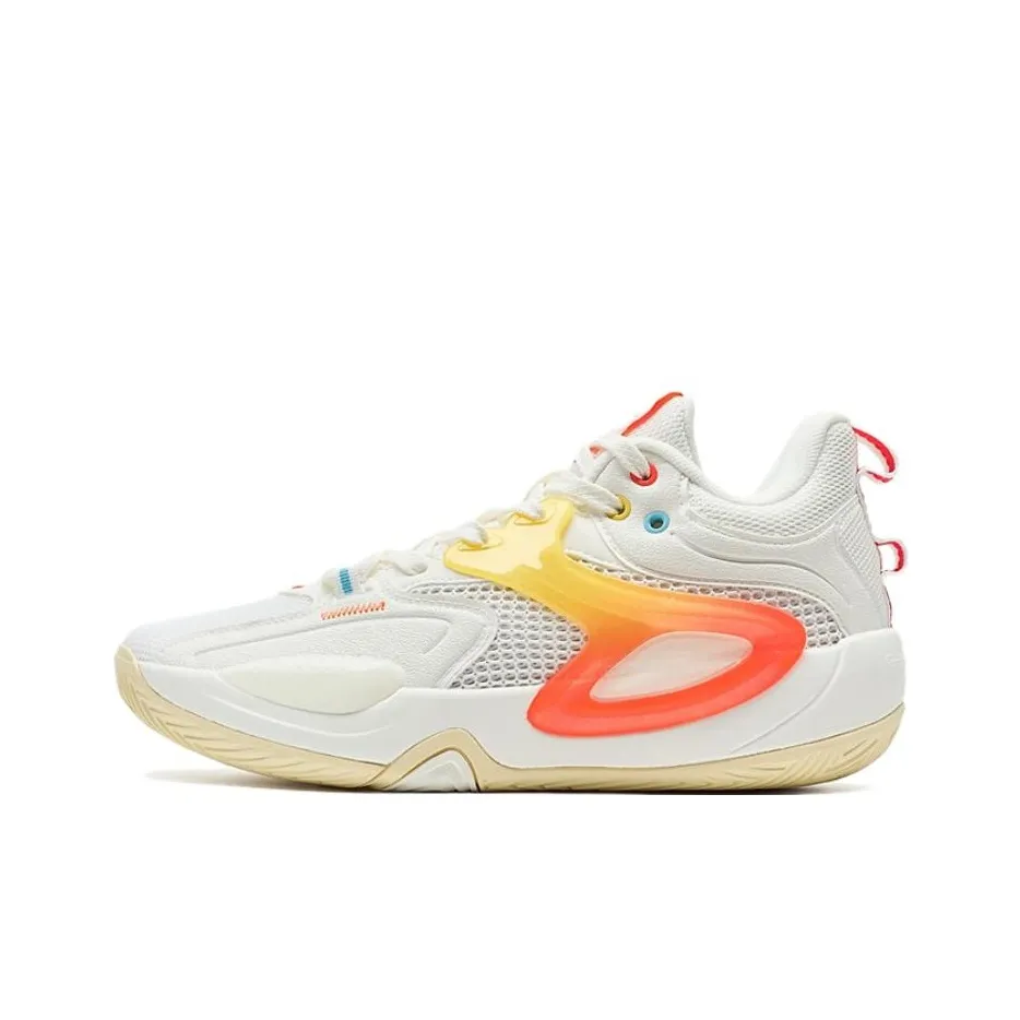 XTEP Амортизация противоскользящий легкий MID баскетбольные кроссовки мужской парусный белый