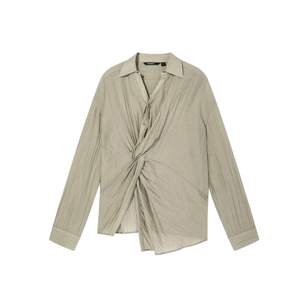 Desigual Шалфейно-зеленые Женские Рубашки