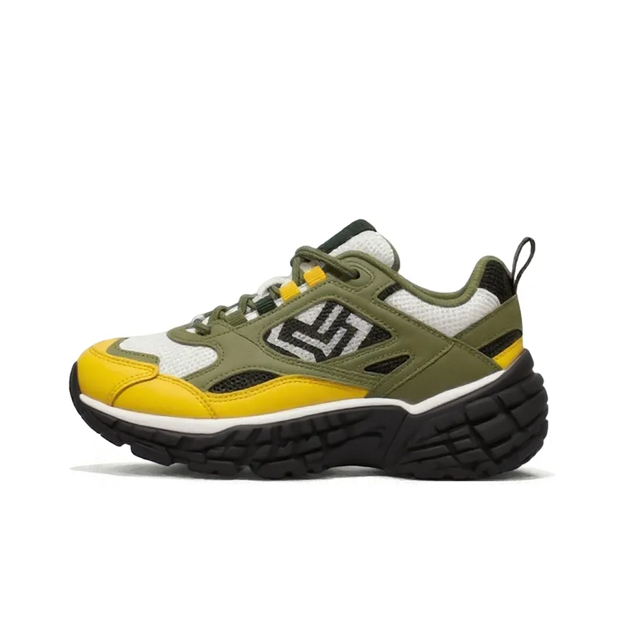 N6K8 Износостойкий и Легкий Низкий Топ Кроссовки с Толстой Подошвой Унисекс Лайм Сода