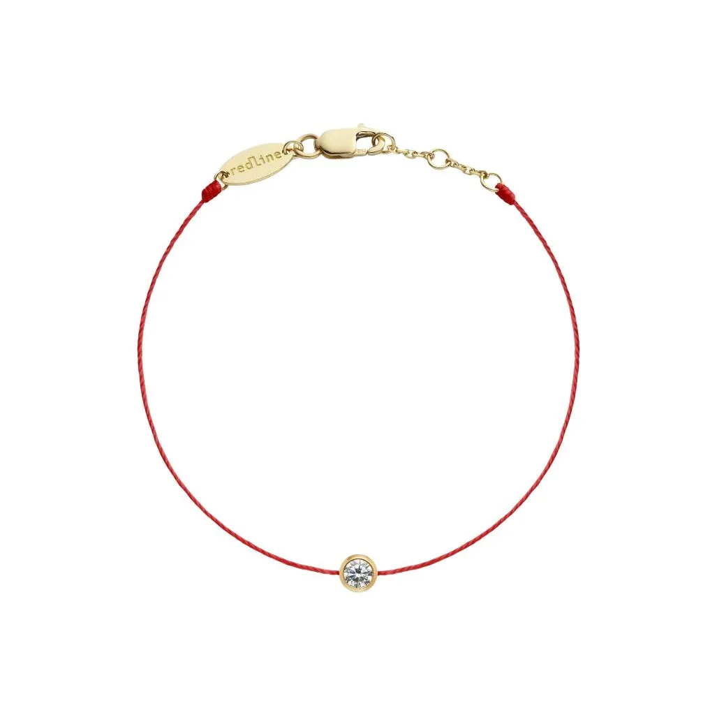 Redline 18K Yellow Gold Cord Diamond Bracelet