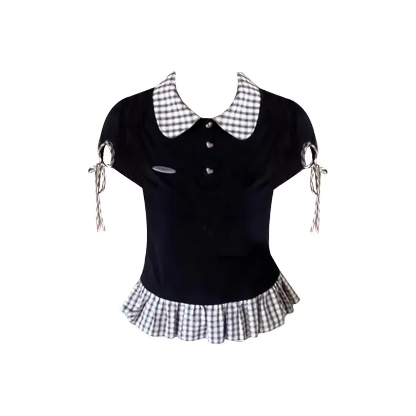 XIAOLIZI Черные Женские T-рубашки