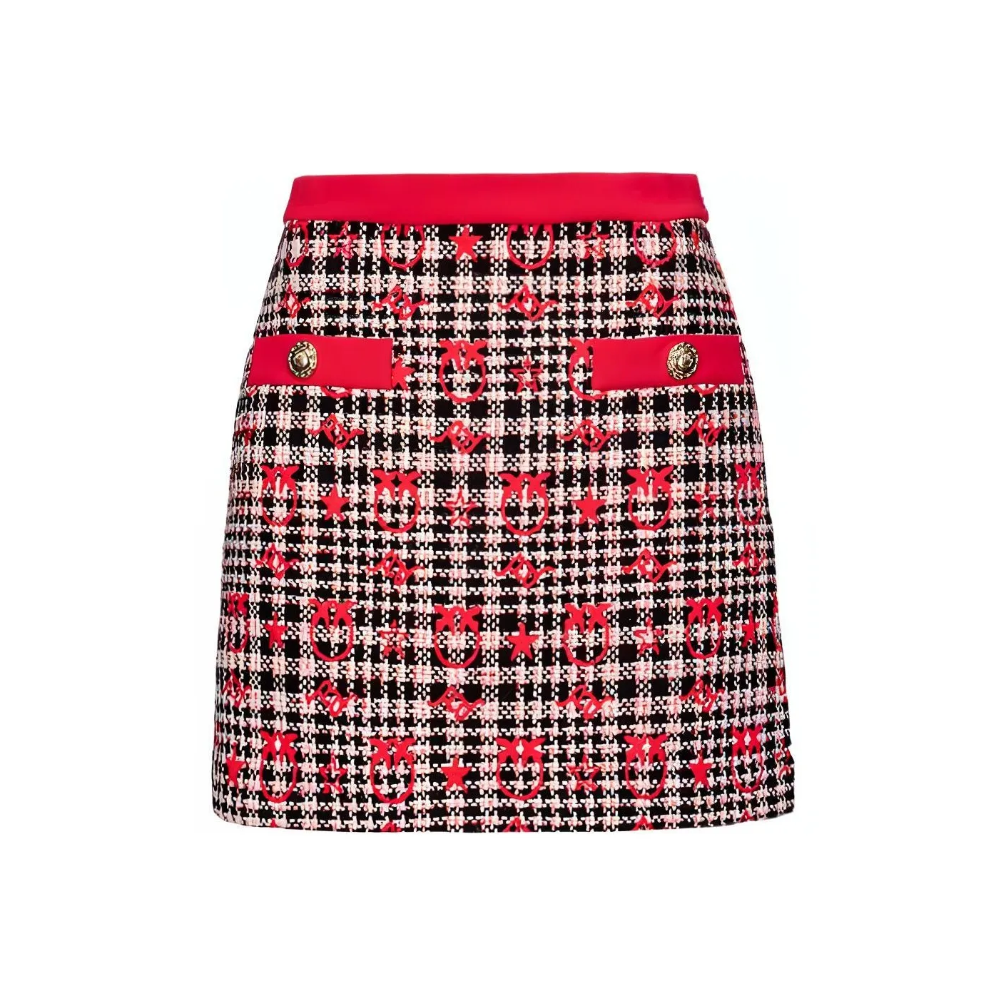 PINKO Красный Женские Повседневные Короткие Юбки