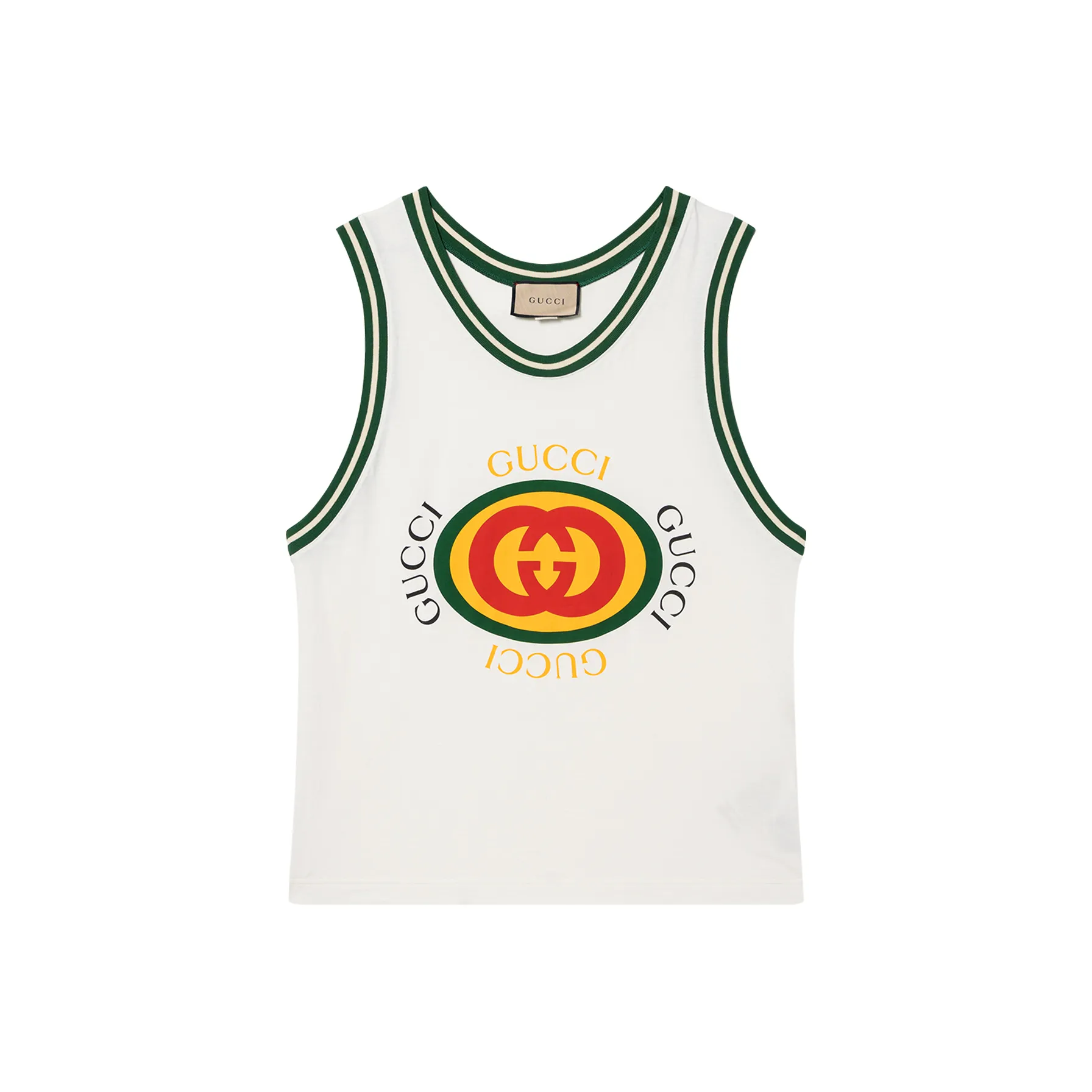 GUCCI Vintage Logo Print Tank Top