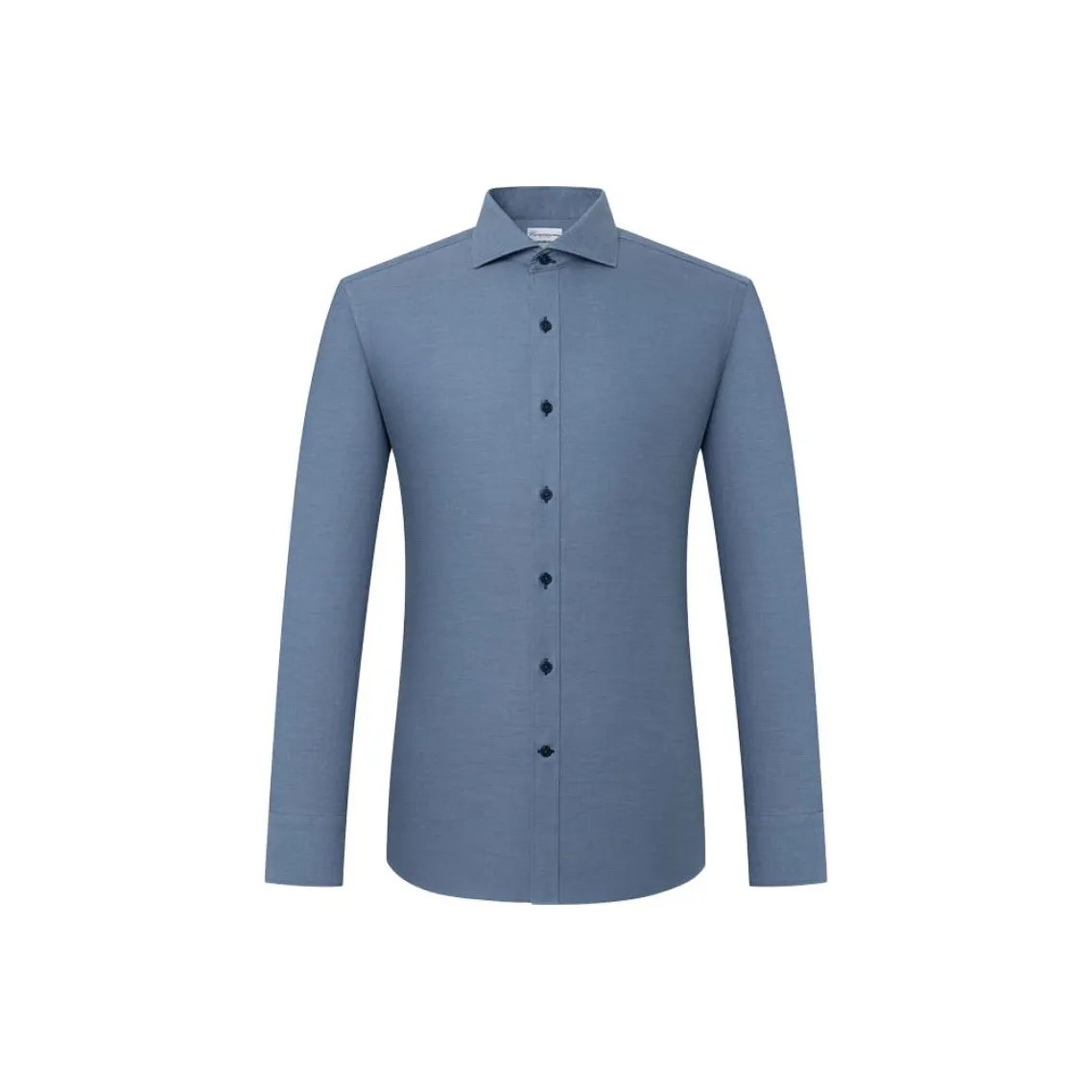 Camicissima Небесно-голубой, Облегающий крой/Windsor Ожерелье-чокер/Двойная пуговица, Круглый рукав, Мужская рубашка