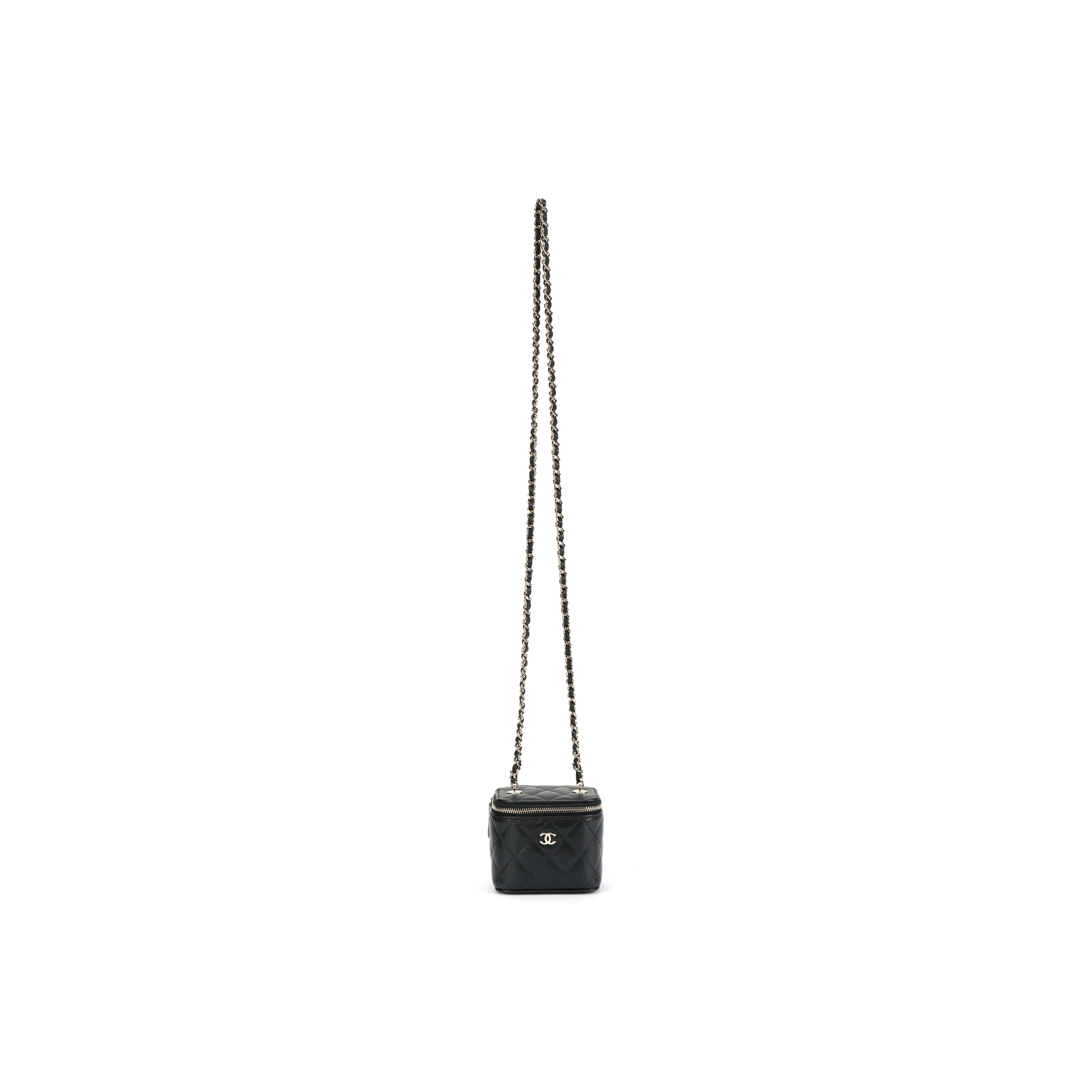 CHANEL Grain Embossed Cow Leather Box Bag, Crossbody Bag, Shoulder Bag Mini Women's Black