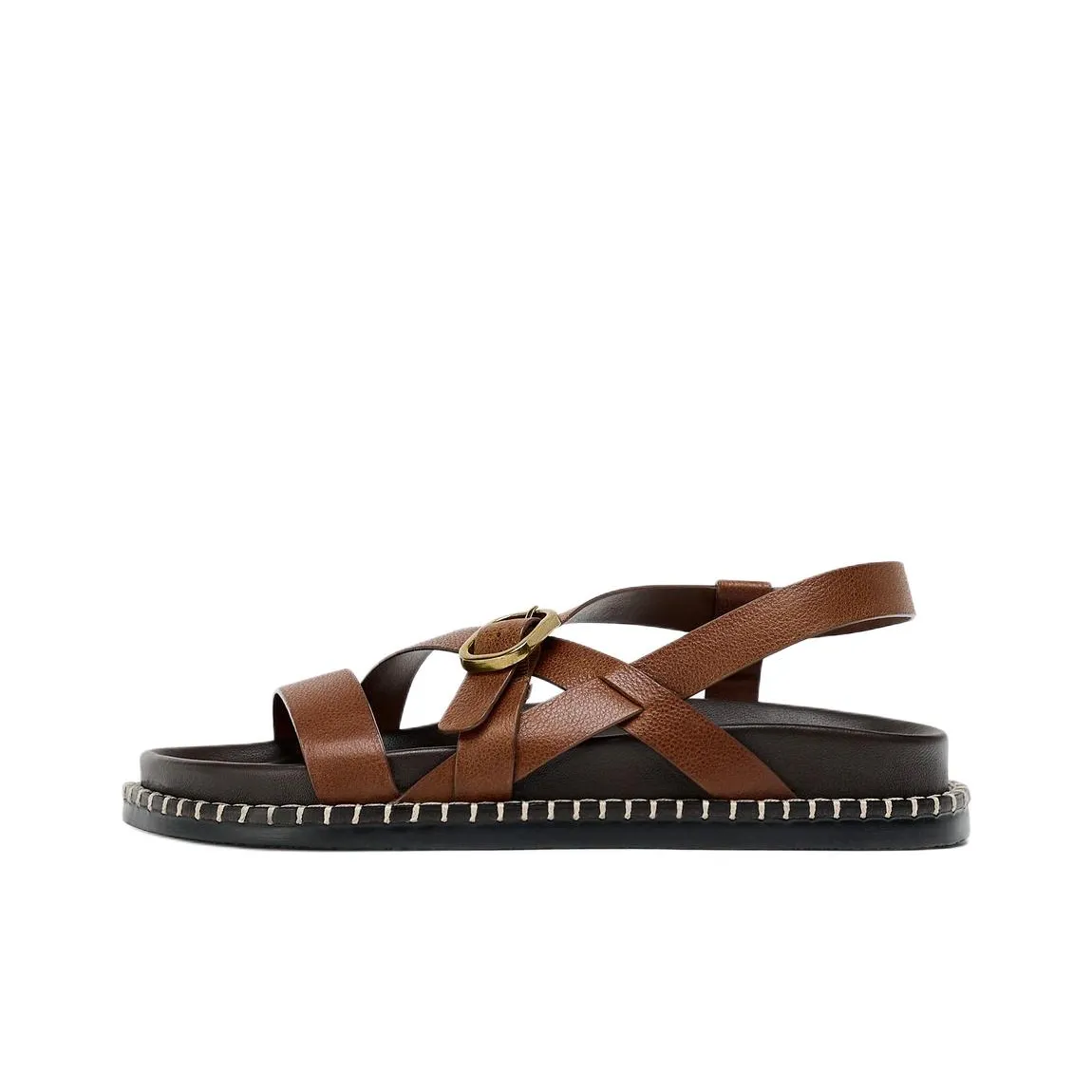 ZARA One Ремень Сандалии Женские Коричневый