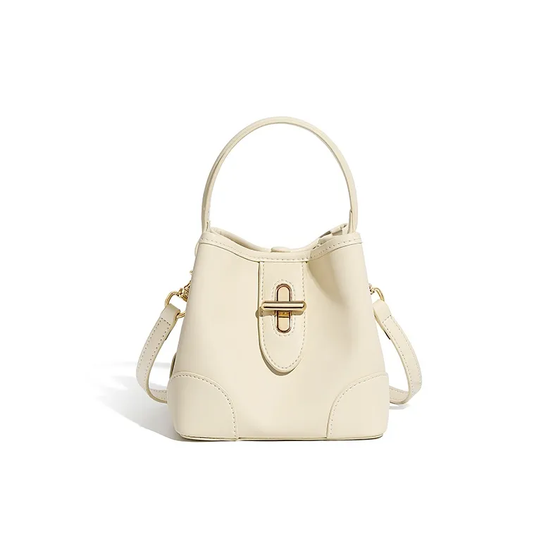 Carnival Keep Сумка через плечо из крупнозернистой текстуры коровьей кожи ведрообразная сумка женская черный экрю