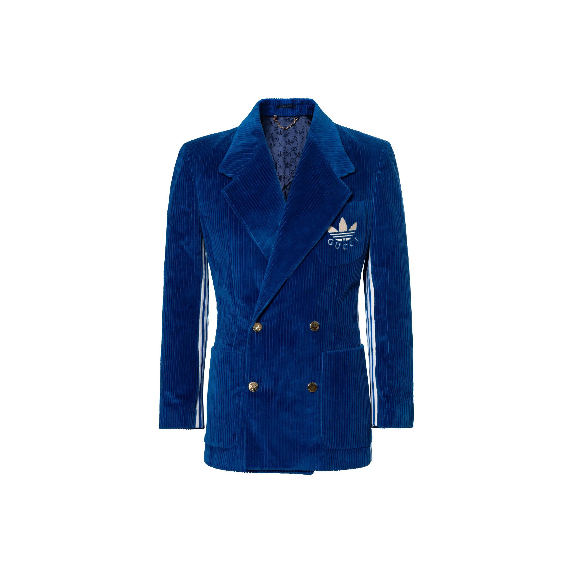 GUCCI x Adidas X Gucci Co branded Series FW22 Business Suits Coats Men's Starry Sky Blue