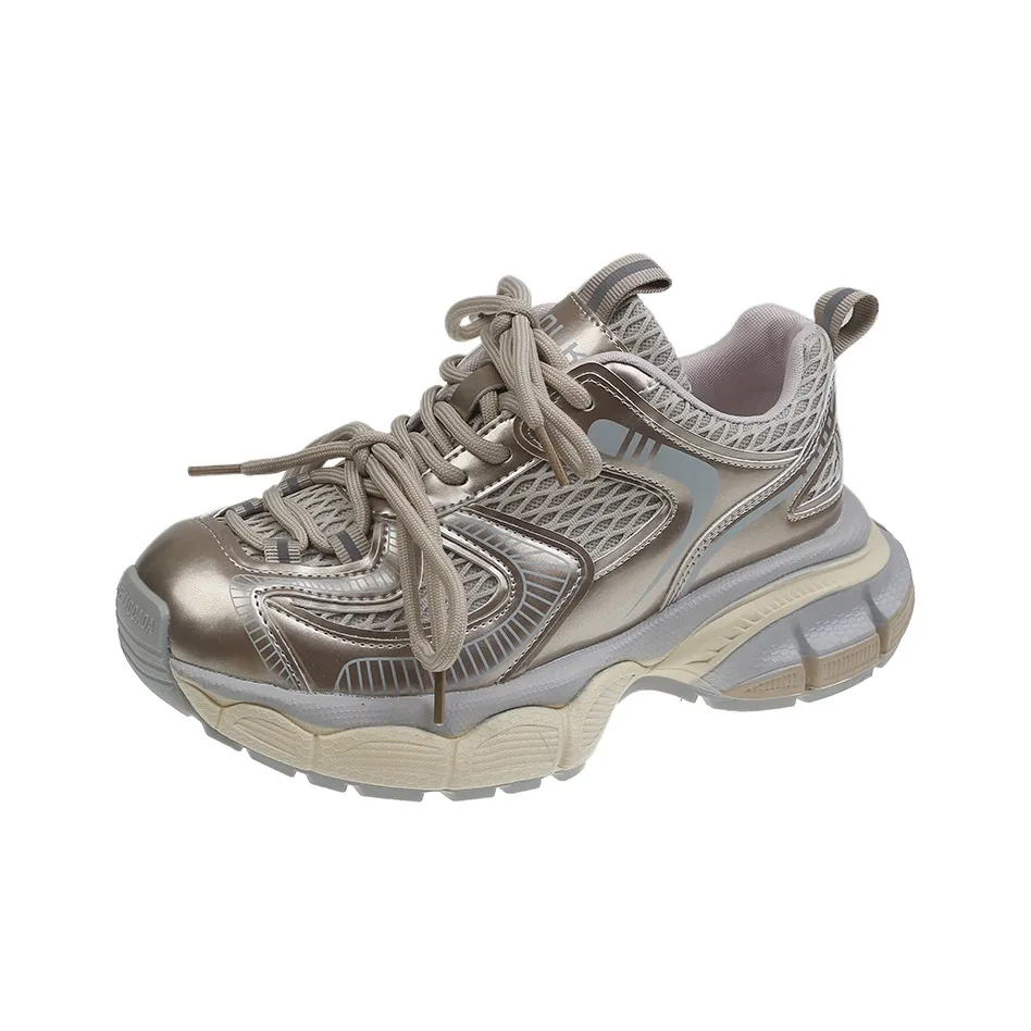 SHUXI Abrasion Resistant Slip Resistant Low Top Chunky Sneakers Women's