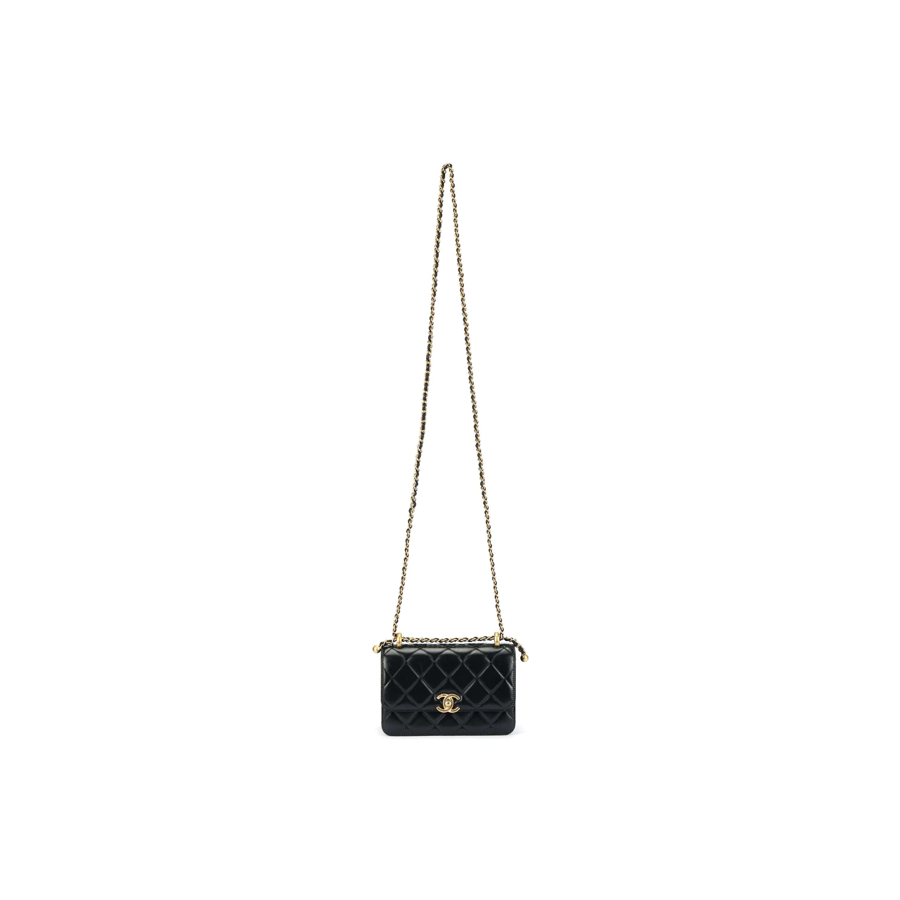 CHANEL 19Bag Calfskin With Gold Metal Black