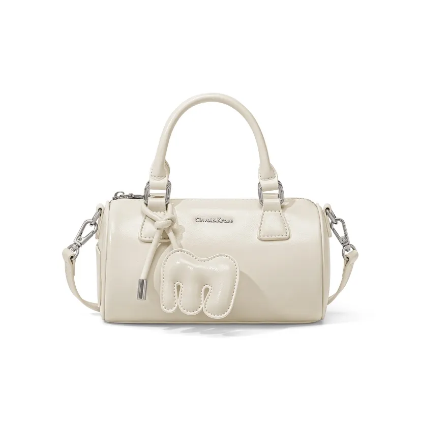 CinvaiKrose Сумка через плечо из синтетической кожи маленькая женская экрю черный серебряный