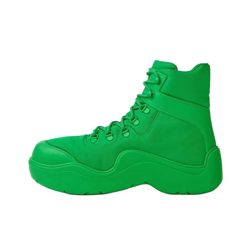 Bottega Veneta Puddle BV Bomber Ankle Boots Men's Green