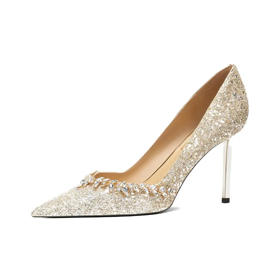 Squinting Home Высокие каблуки Женские Светло-золотой