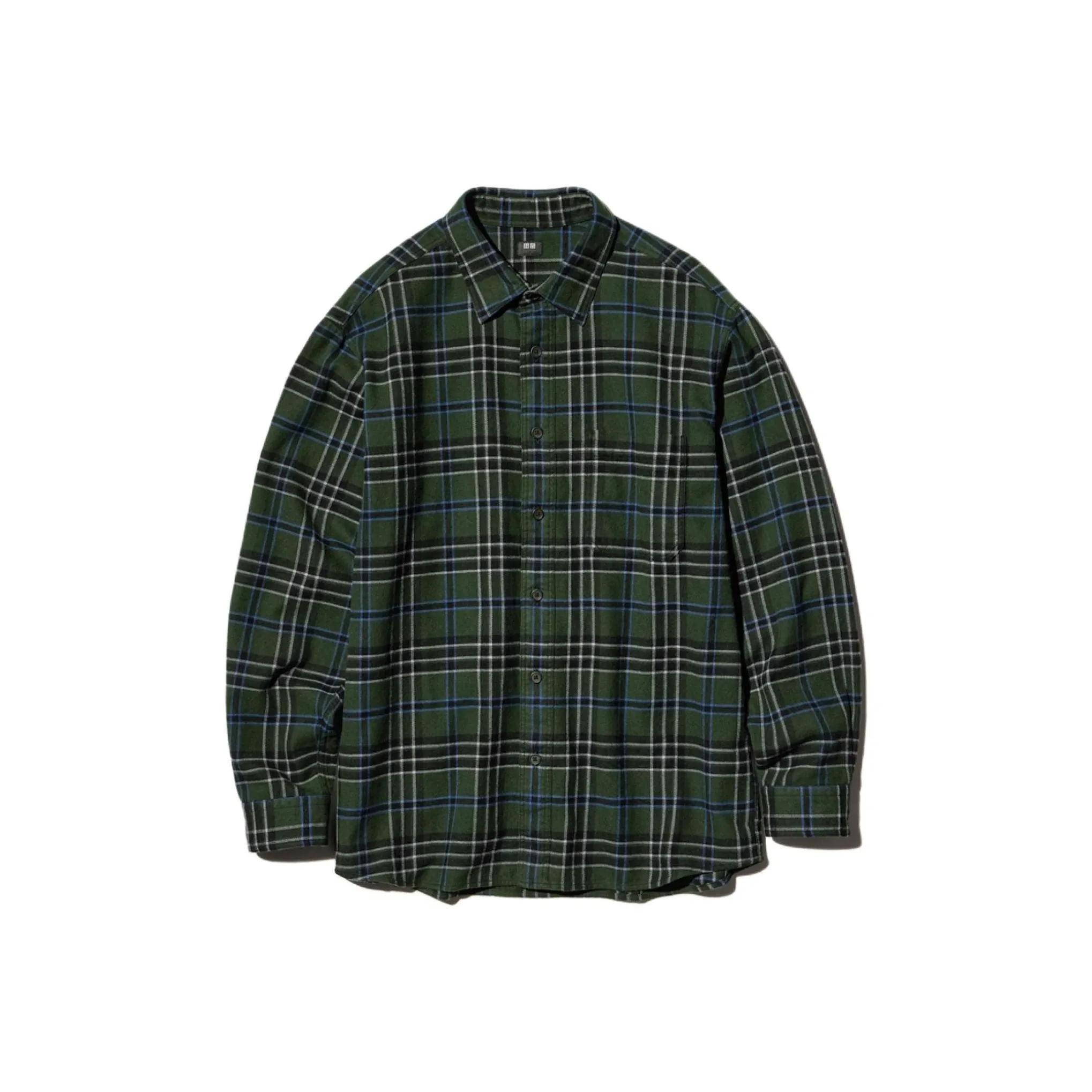 UNIQLO Темно-зеленая унисекс рубашка