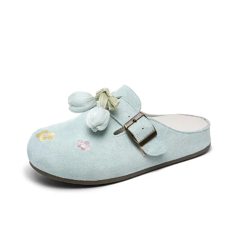 AQIUSHENG PVC Поливинилхлорид Тихий Устойчивый к запахам Устойчивый к истиранию Домашние тапочки Женские Циановый