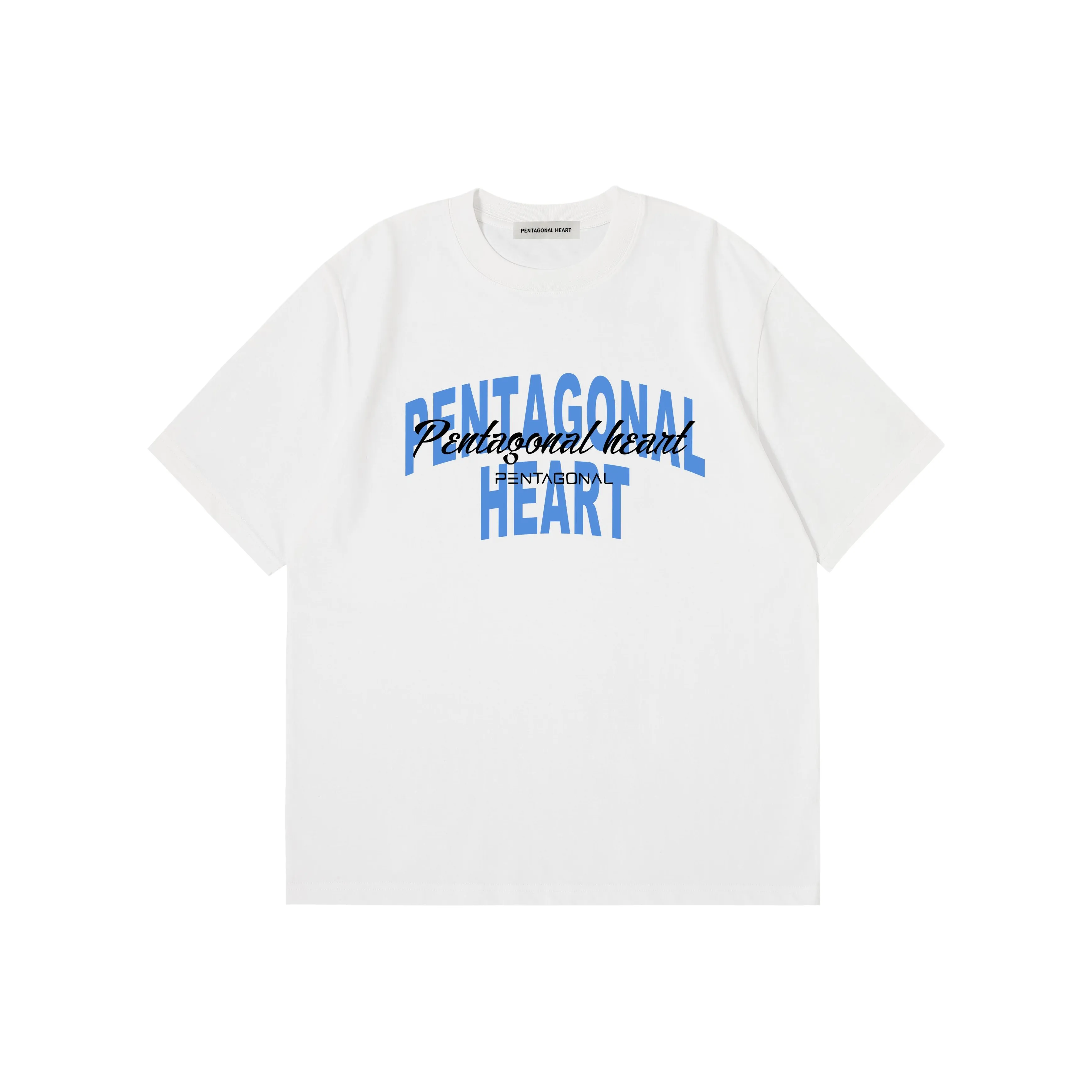 PENTAGONAL HEART Круглый вырез Короткий рукав Унисекс